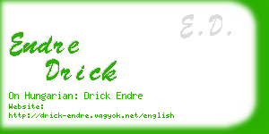 endre drick business card